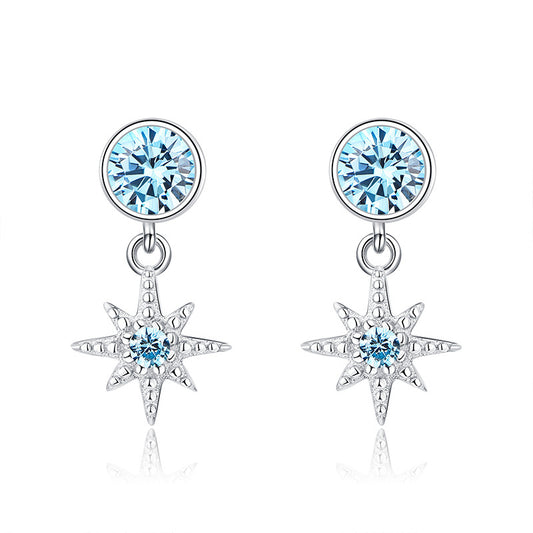 EMKOSUNG 18K Gold  Plated Minimalist Fashion Silver Earrings for Women