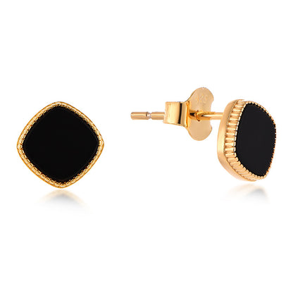 EMKOSUNG 18K Gold  Plated Minimalist Fashion Silver Earrings for Women