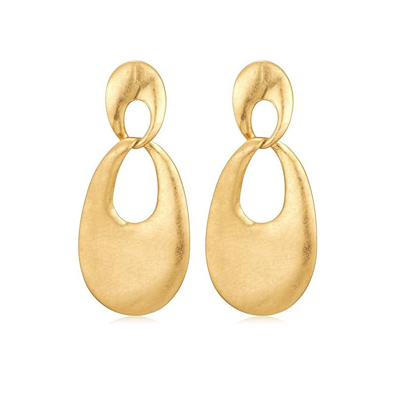 EMKOSUNG 18K Gold  Plated Minimalist Fashion Silver Earrings for Women