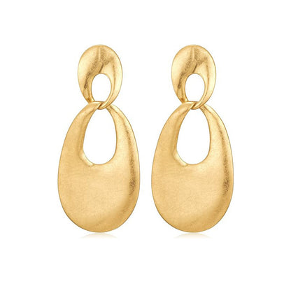 EMKOSUNG 18K Gold  Plated Minimalist Fashion Silver Earrings for Women