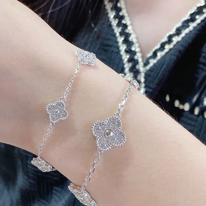 EMKOSUNG 18K Gold  Plated  Four Leaf Clover Bracelets for Women