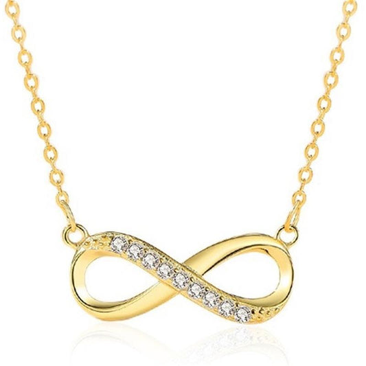 EMKOSUNG 18K Gold Plated Light Luxury Fashion Lucky 8 Necklaces for Women