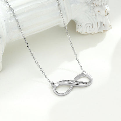 EMKOSUNG 18K Gold Plated Light Luxury Fashion Lucky 8 Necklaces for Women