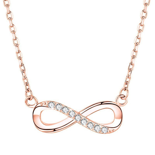 EMKOSUNG 18K Gold Plated Light Luxury Fashion Lucky 8 Necklaces for Women