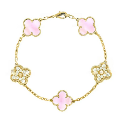 EMKOSUNG 18K Gold  Plated  Four Leaf Clover Bracelets for Women
