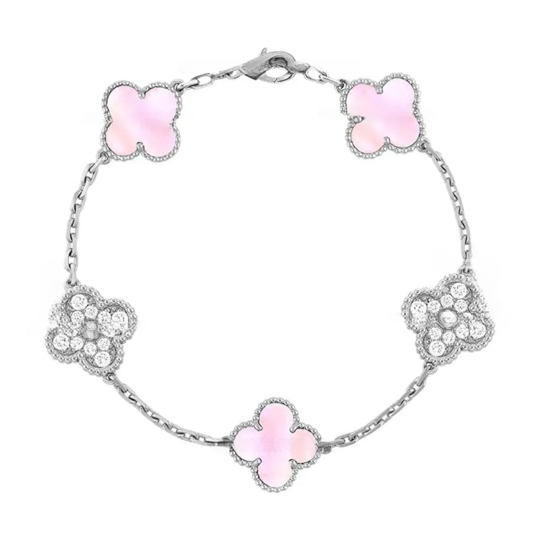 EMKOSUNG 18K Gold  Plated  Four Leaf Clover Bracelets for Women