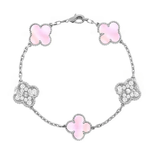 EMKOSUNG 18K Gold  Plated  Four Leaf Clover Bracelets for Women