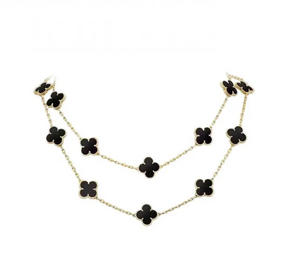 EMKOSUNG 18K Gold  Plated  20 Flowers Four Leaf Clover Necklaces for Women