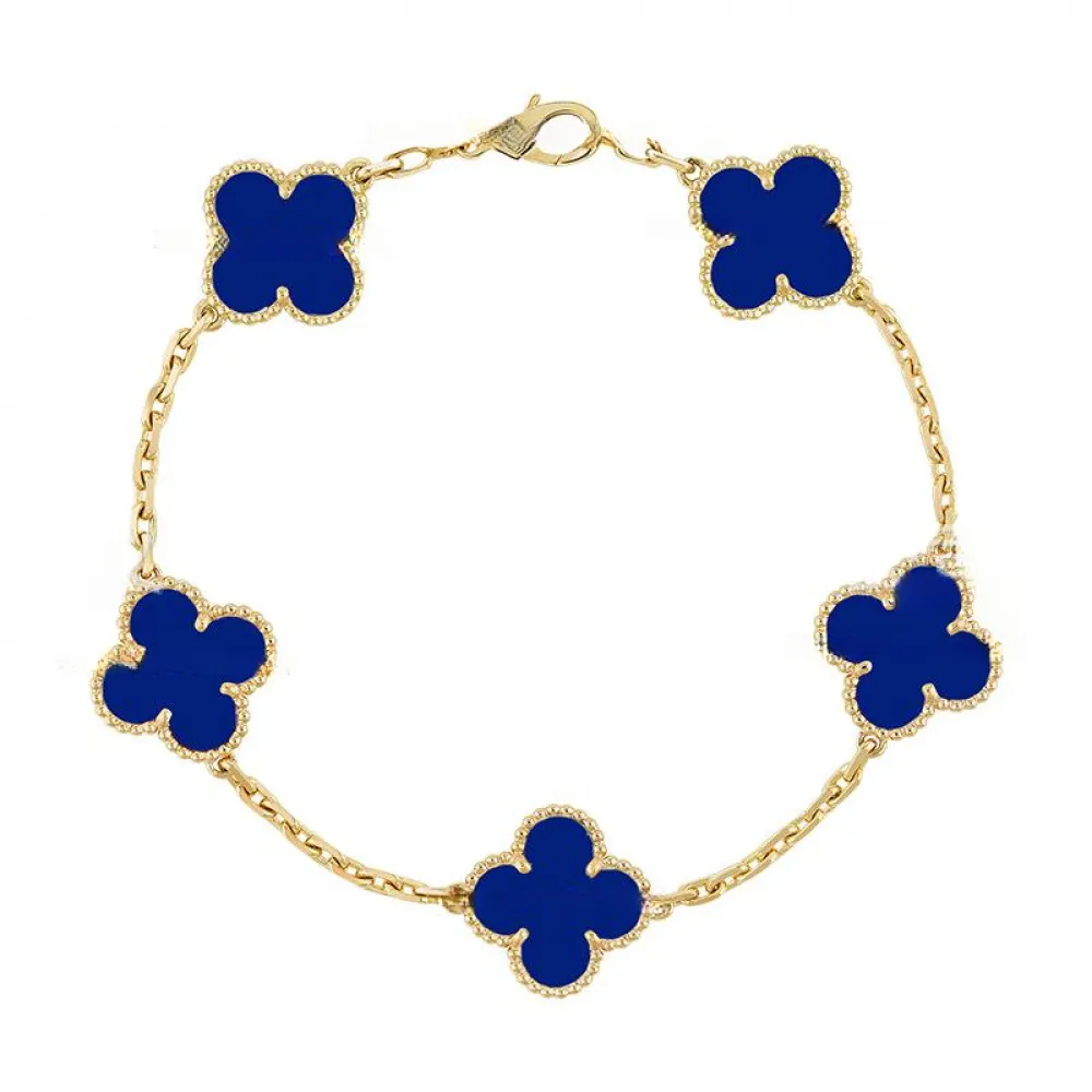 EMKOSUNG 18K Gold  Plated  Four Leaf Clover Bracelets for Women