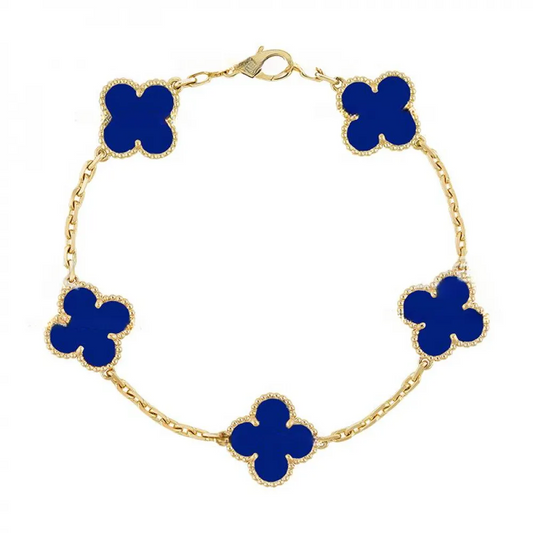 EMKOSUNG 18K Gold  Plated  Four Leaf Clover Bracelets for Women