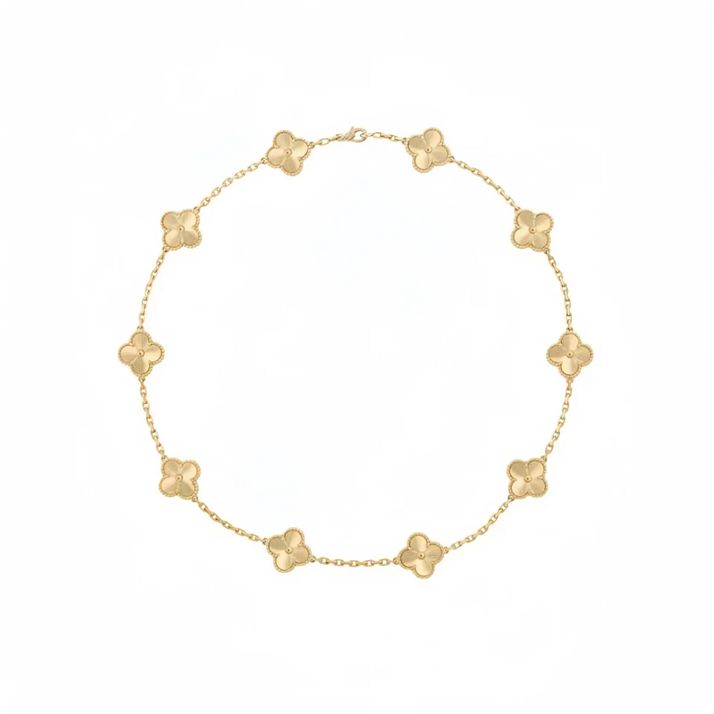 EMKOSUNG 18K Gold  Plated  10 Flowers Four Leaf Clover Necklaces for Women