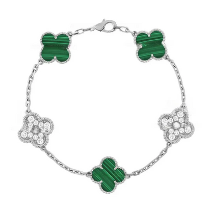 EMKOSUNG 18K Gold  Plated  Four Leaf Clover Bracelets for Women