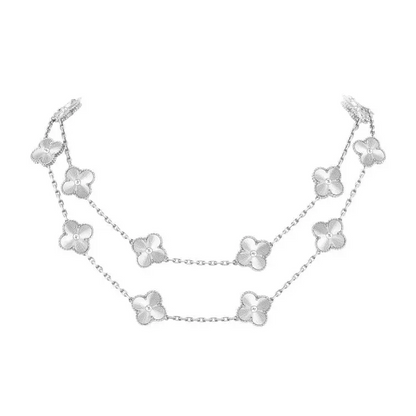 EMKOSUNG 18K Gold  Plated  20 Flowers Four Leaf Clover Necklaces for Women