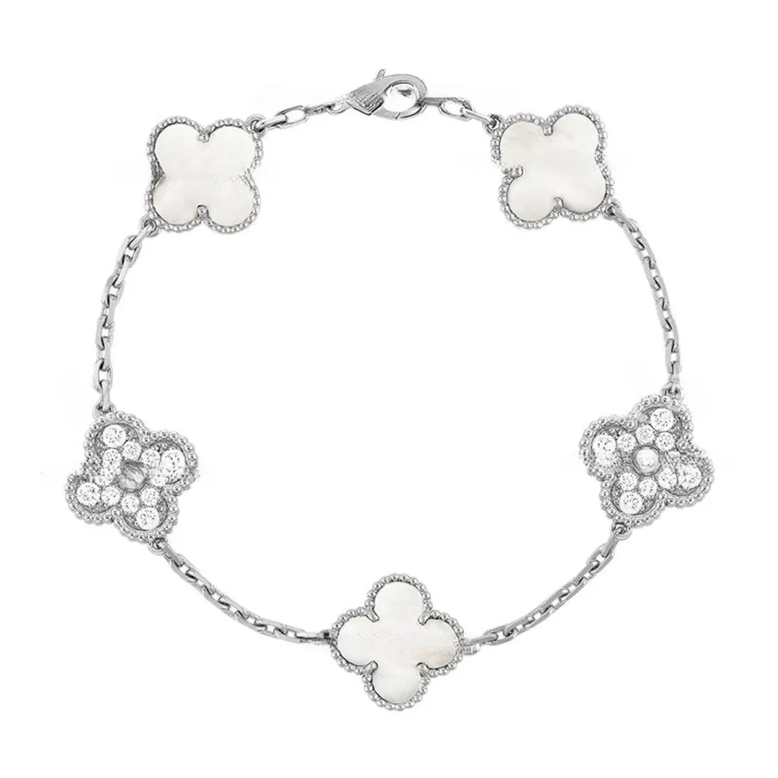 EMKOSUNG 18K Gold  Plated  Four Leaf Clover Bracelets for Women