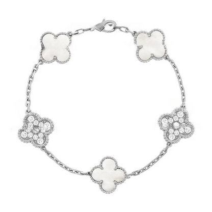 EMKOSUNG 18K Gold  Plated  Four Leaf Clover Bracelets for Women