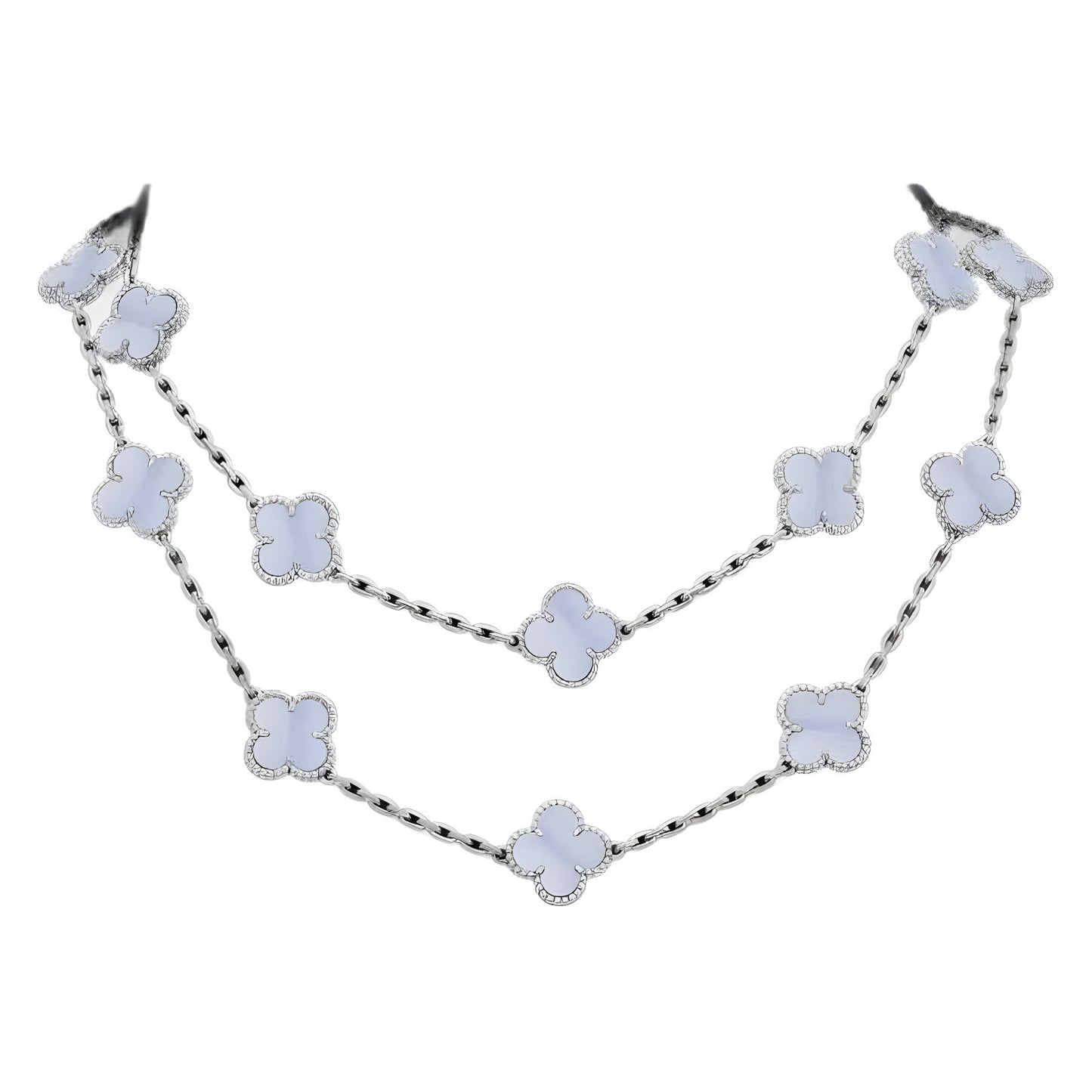 EMKOSUNG 18K Gold  Plated  20 Flowers Four Leaf Clover Necklaces for Women