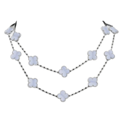 EMKOSUNG 18K Gold  Plated  20 Flowers Four Leaf Clover Necklaces for Women