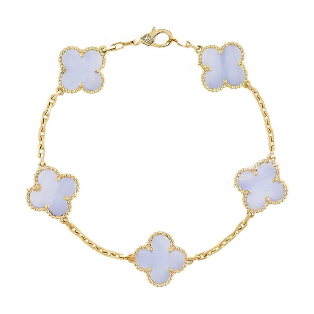 EMKOSUNG 18K Gold  Plated  Four Leaf Clover Bracelets for Women