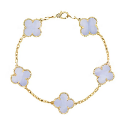 EMKOSUNG 18K Gold  Plated  Four Leaf Clover Bracelets for Women