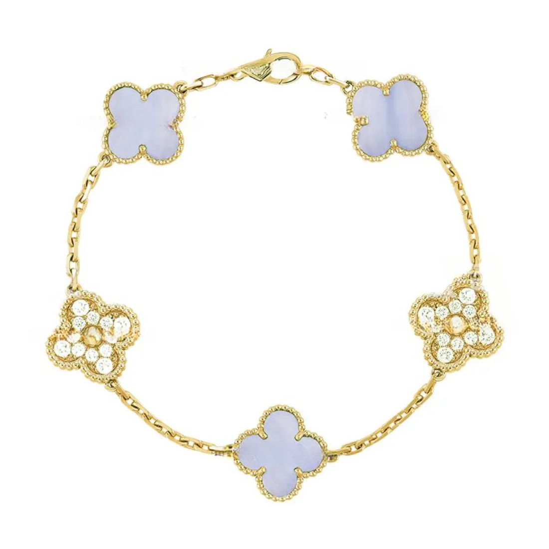 EMKOSUNG 18K Gold  Plated  Four Leaf Clover Bracelets for Women