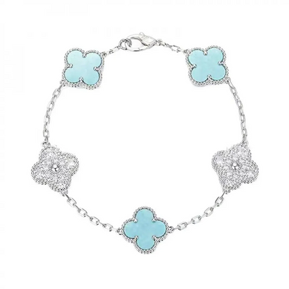 EMKOSUNG 18K Gold  Plated  Four Leaf Clover Bracelets for Women