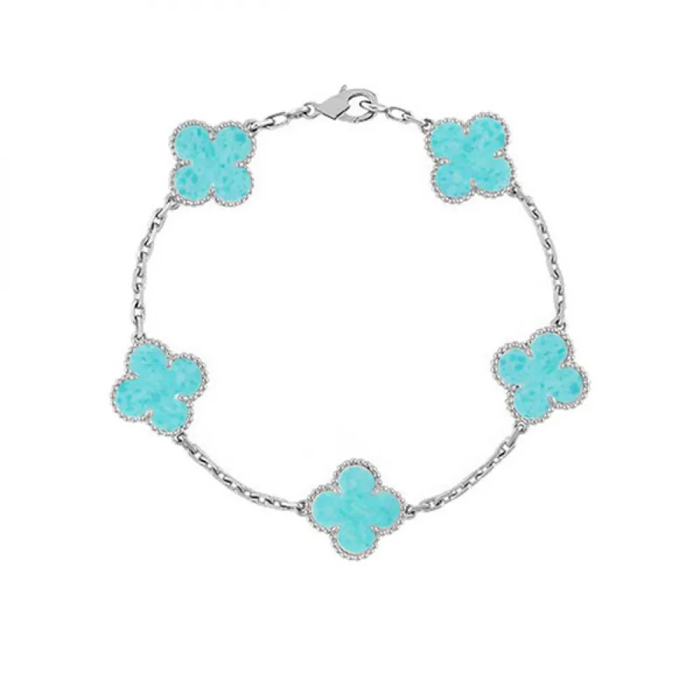 EMKOSUNG 18K Gold  Plated  Four Leaf Clover Bracelets for Women