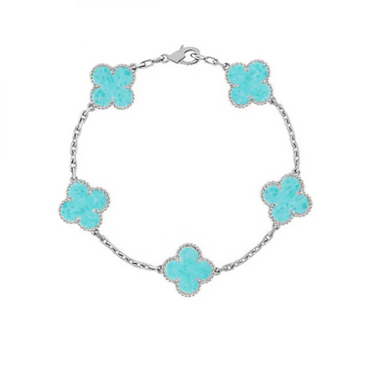 EMKOSUNG 18K Gold  Plated  Four Leaf Clover Bracelets for Women