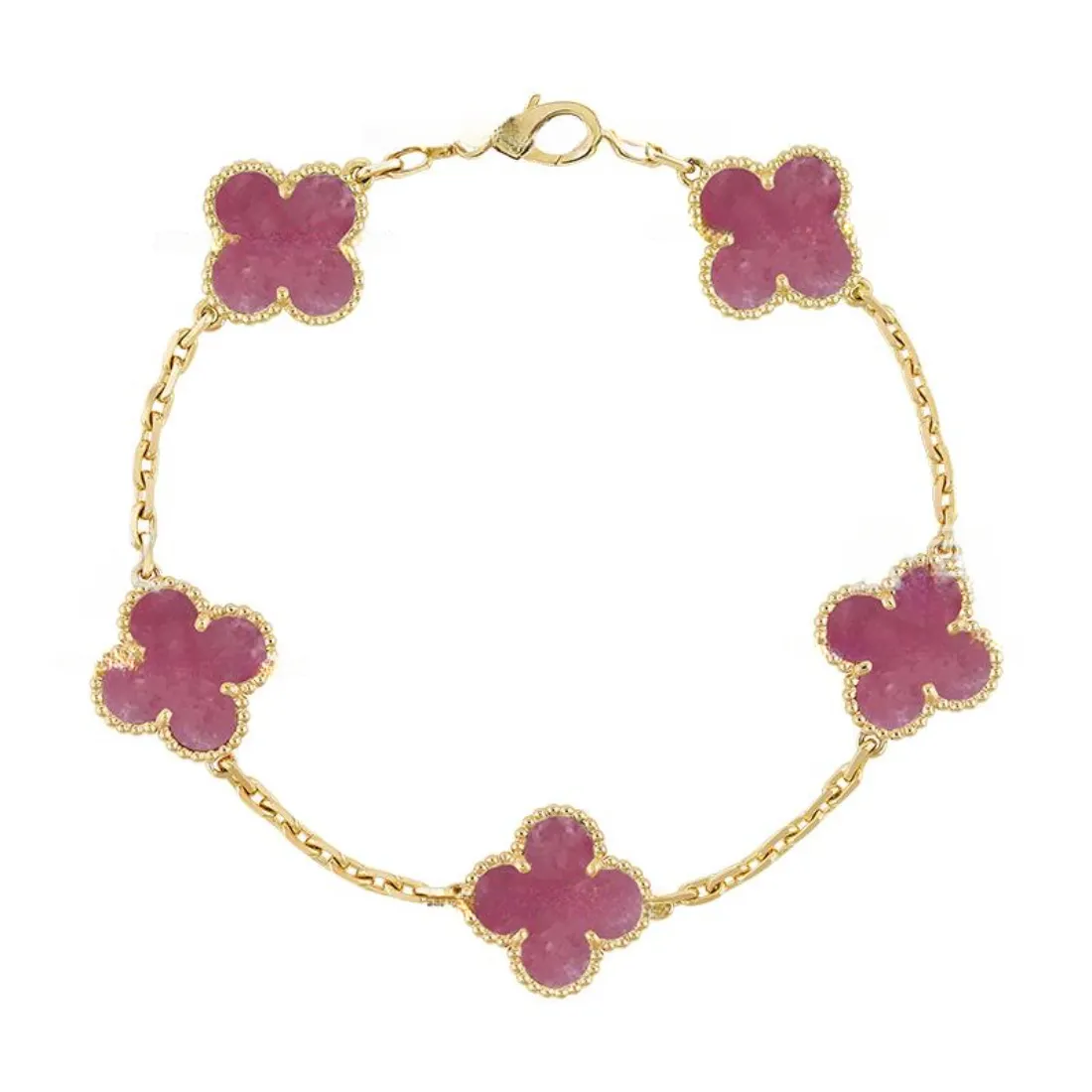EMKOSUNG 18K Gold  Plated  Four Leaf Clover Bracelets for Women