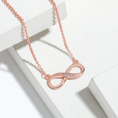 EMKOSUNG 18K Gold Plated Light Luxury Fashion Lucky 8 Necklaces for Women