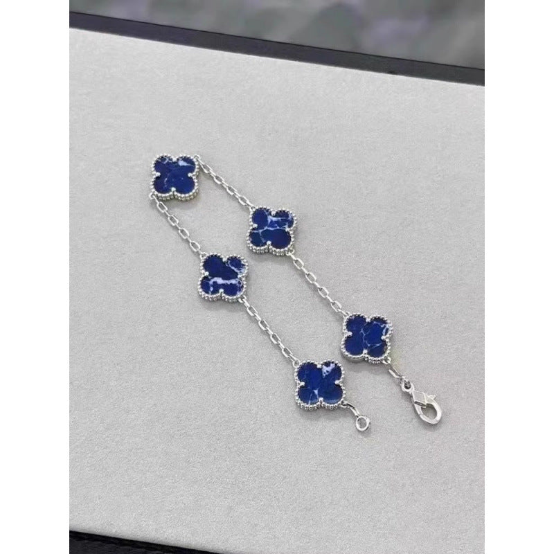 EMKOSUNG 18K Gold  Plated  Four Leaf Clover Bracelets for Women