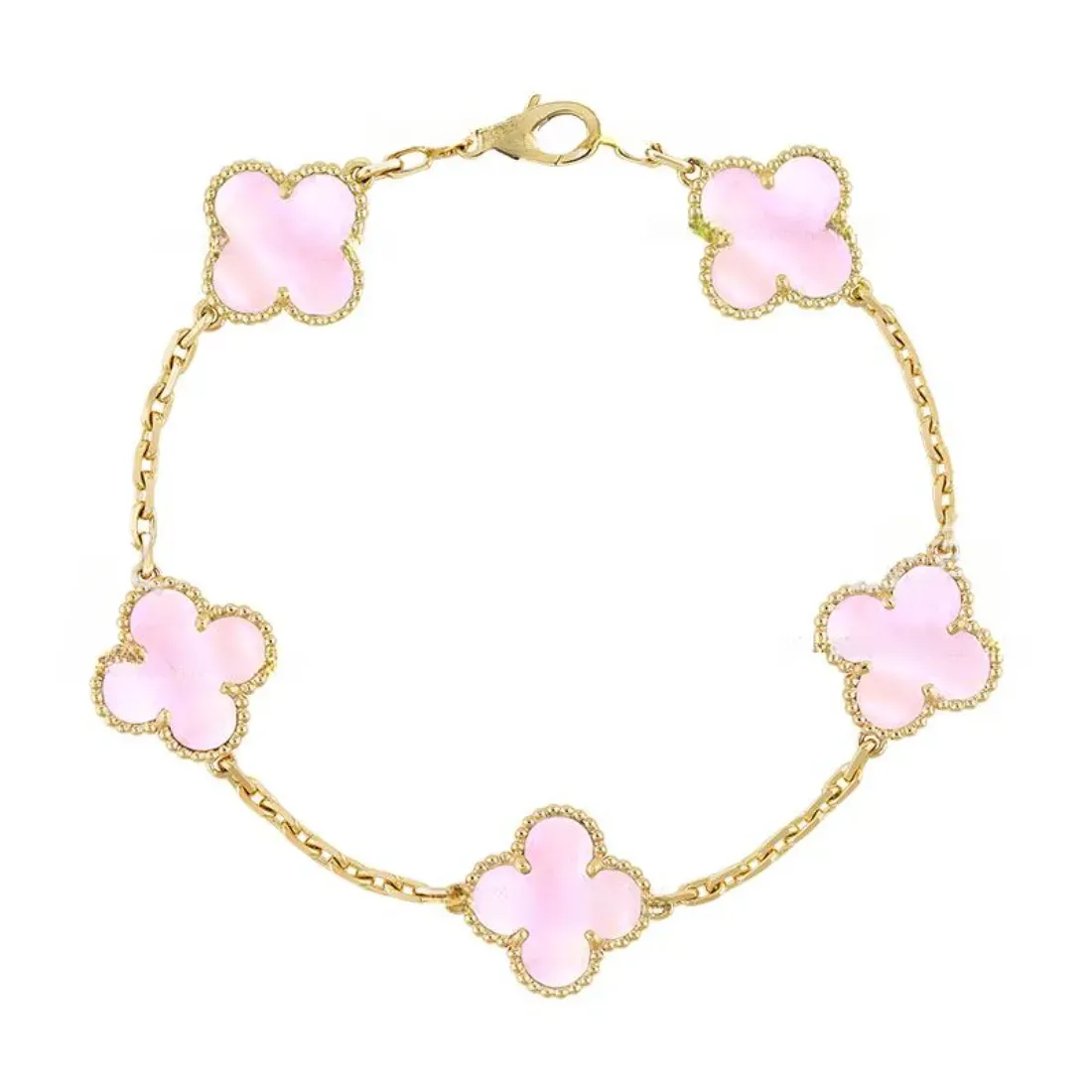 EMKOSUNG 18K Gold  Plated  Four Leaf Clover Bracelets for Women