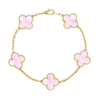 EMKOSUNG 18K Gold  Plated  Four Leaf Clover Bracelets for Women