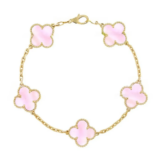 EMKOSUNG 18K Gold  Plated  Four Leaf Clover Bracelets for Women