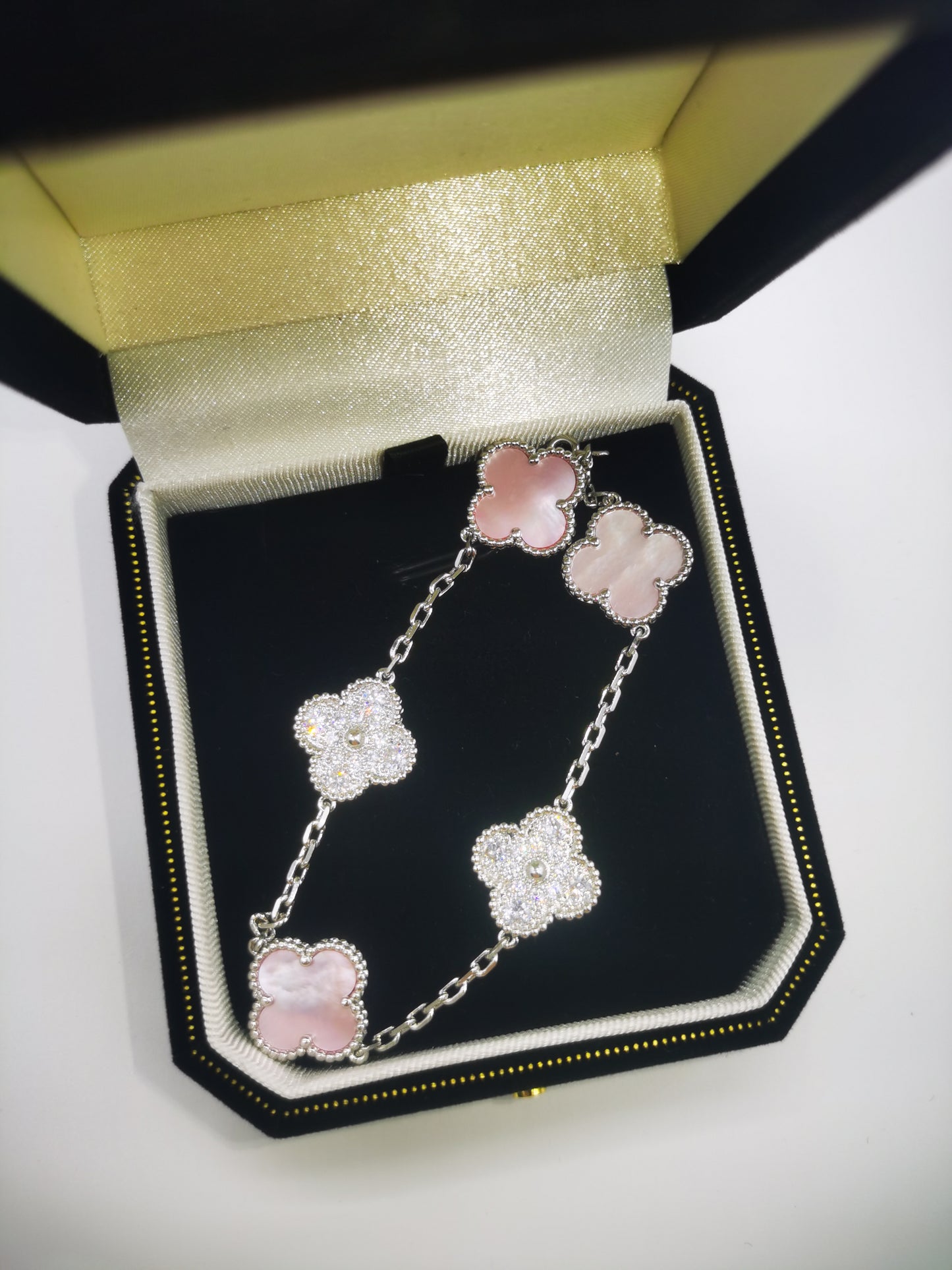 EMKOSUNG 18K Gold  Plated  Four Leaf Clover Bracelets for Women