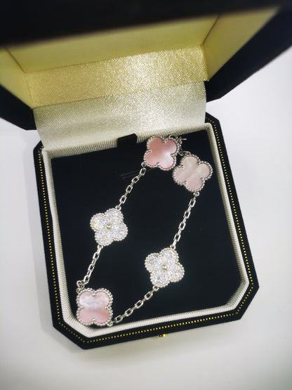 EMKOSUNG 18K Gold  Plated  Four Leaf Clover Bracelets for Women