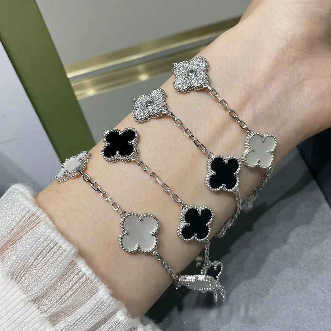 EMKOSUNG 18K Gold  Plated  Four Leaf Clover Bracelets for Women