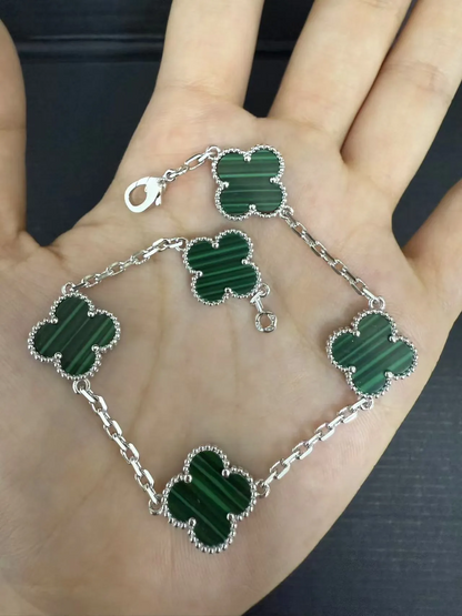 EMKOSUNG 18K Gold  Plated  Four Leaf Clover Bracelets for Women