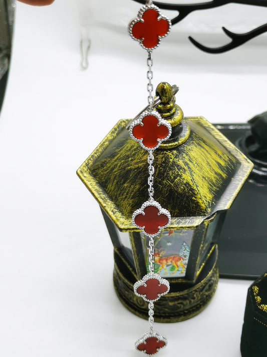 EMKOSUNG 18K Gold  Plated  Four Leaf Clover Bracelets for Women