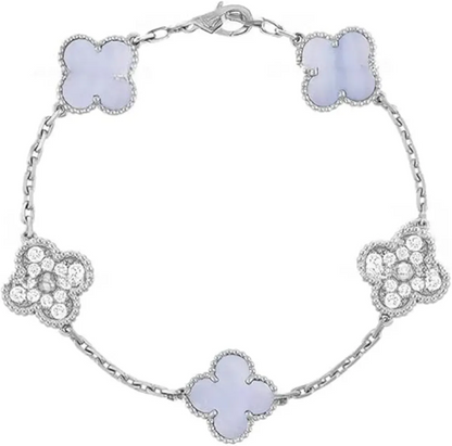 EMKOSUNG 18K Gold  Plated  Four Leaf Clover Bracelets for Women