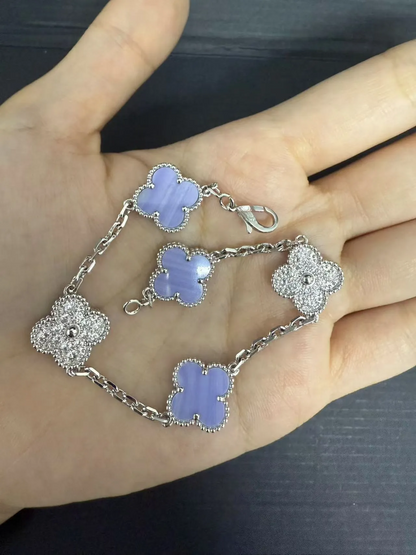 EMKOSUNG 18K Gold  Plated  Four Leaf Clover Bracelets for Women