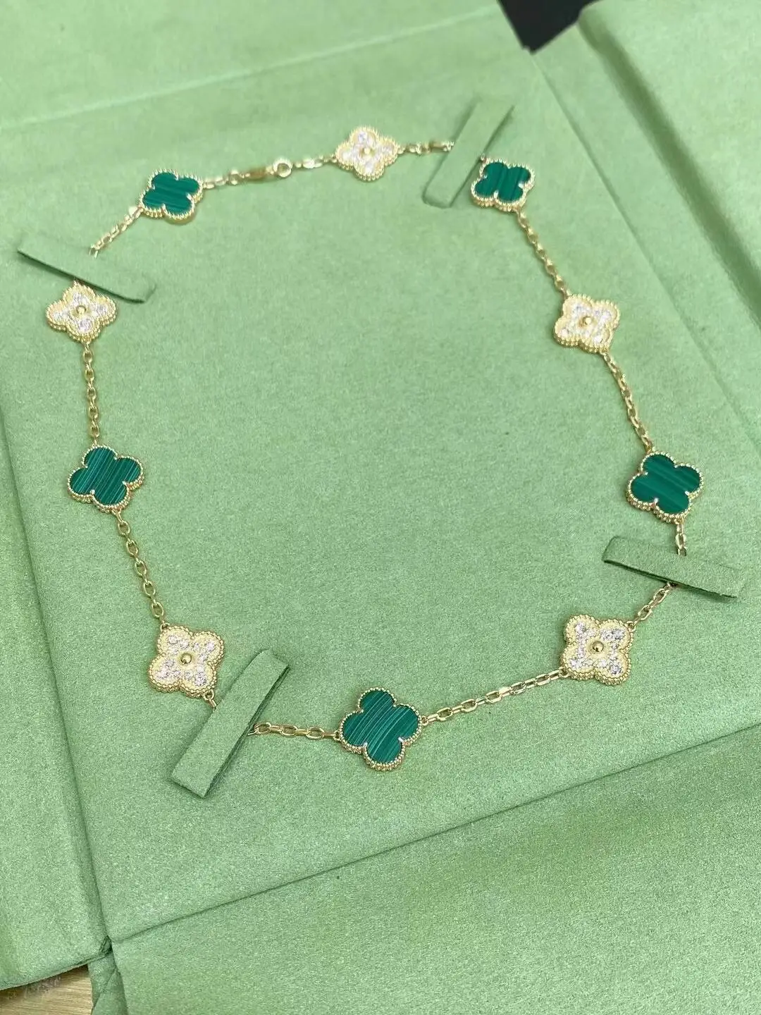 EMKOSUNG 18K Gold  Plated  10 Flowers Four Leaf Clover Necklaces for Women