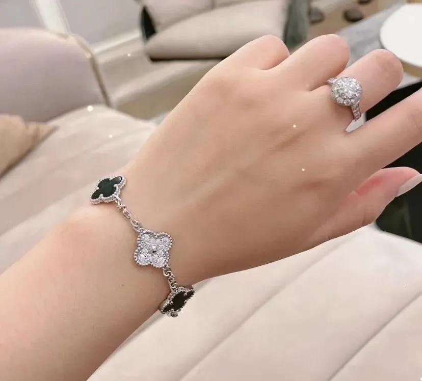 EMKOSUNG 18K Gold  Plated  Four Leaf Clover Bracelets for Women