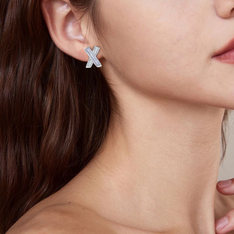 EMKOSUNG 18K Gold  Plated  Light Luxury Silver Earrings for Women