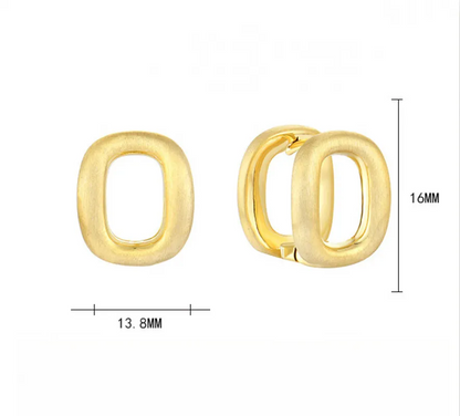 EMKOSUNG 18K Gold  Plated  Light Luxury Silver Earrings for Women