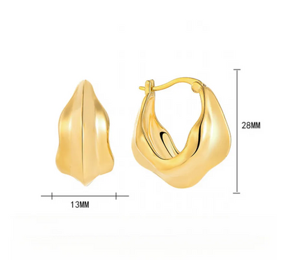 EMKOSUNG 18K Gold  Plated  Light Luxury Silver Earrings for Women