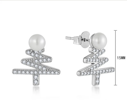 EMKOSUNG 18K Gold  Plated Minimalist Fashion Silver Earrings for Women