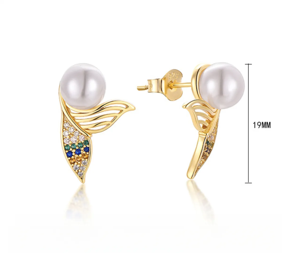 EMKOSUNG 18K Gold  Plated Minimalist Fashion Silver Earrings for Women