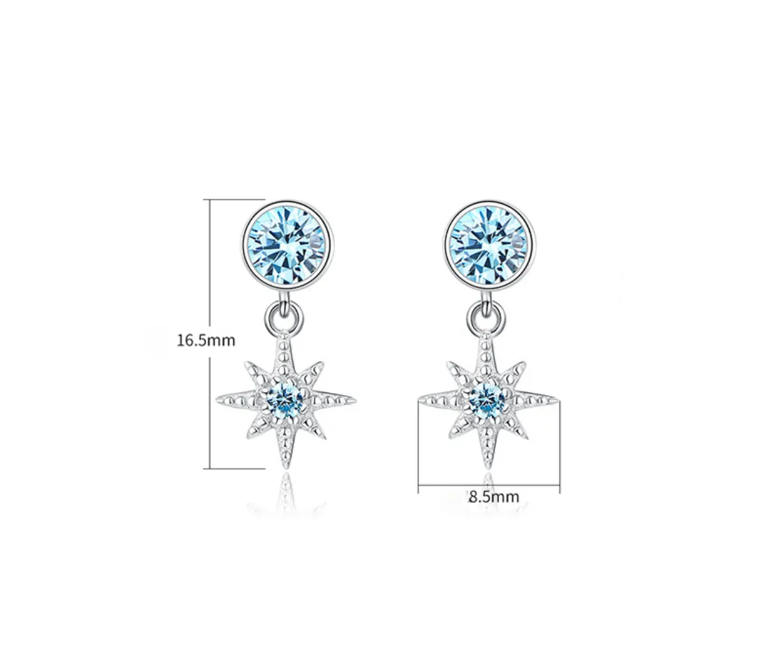 EMKOSUNG 18K Gold  Plated Minimalist Fashion Silver Earrings for Women