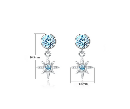 EMKOSUNG 18K Gold  Plated Minimalist Fashion Silver Earrings for Women
