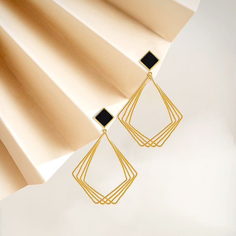 EMKOSUNG 18K Gold  Plated Minimalist Fashion Silver Earrings for Women